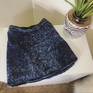 F21 💘 WASHED DENIM SKATER SKIRT